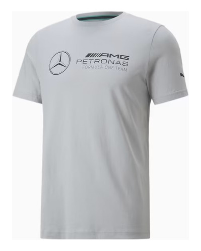 Remera Mercedes Amg Petronas F1 Team Puma 2023 Ngo / Gris