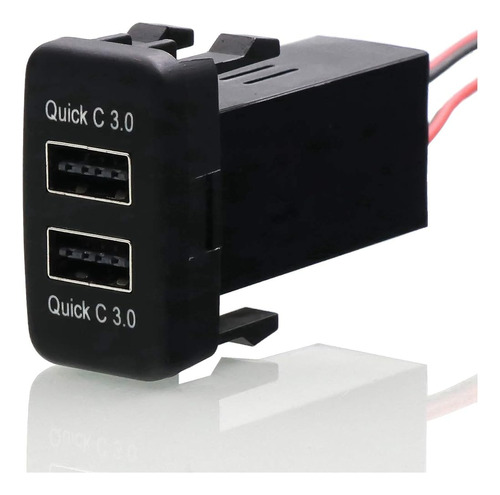 Qc3.0 Toma De Corriente Usb Dual, Cargador De Coche De Carga