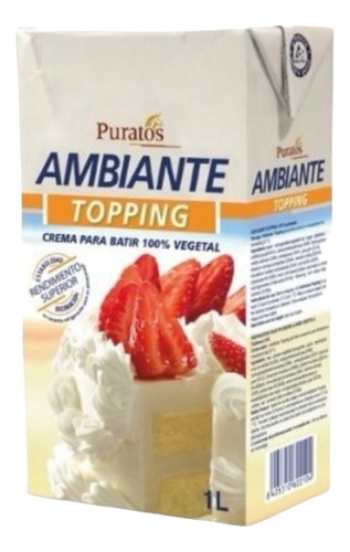 Crema Para Batir Ambiente Puratos Topping De 1 Litro 