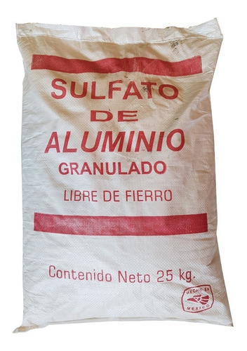 Imagen 1 de 1 de Sulfato De Aluminio 25 Kg Clarificador De Agua