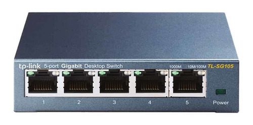 Switch De 5 Puertos 10/100/1000mbps Metal Tl-sg105 Tp-link