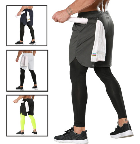 Pantalones Deportivos De Doble Capa Para Hombre