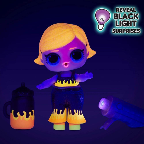 L.o.l. Surprise! Lights Glitter Doll 8 Surprises Black Li...