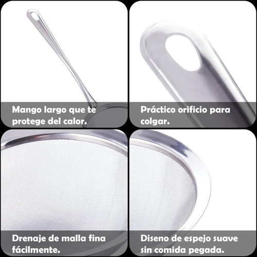 Colador De Cocina Acero Inoxidable, 4 Pcs Coladores De Malla