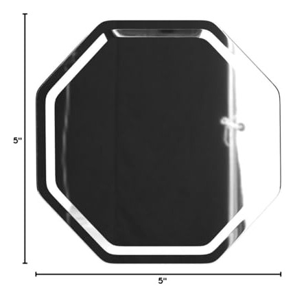 Espejo De Vidrio Biselado Octagonal Plymor 5 , 3 Mm De Gros