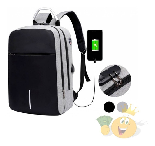 Mochila Antirrobo Con Puerto Usb Para Powerbank | Ero