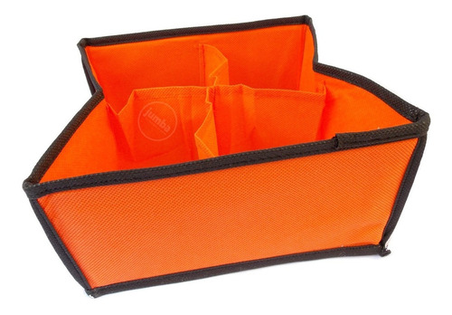 Organizador Ropa Interior Cajón 4 Divisiones Media Antimoho Color Naranja