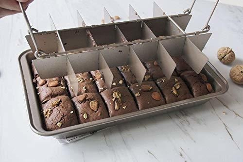 Bandeja De Horno Brownie Pan Antiadherente Con Separadores A