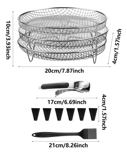 General Fritadeira Air Fryer Com Três Prateleiras
