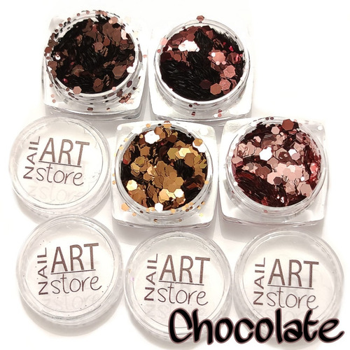 Coleccion De 4 Glitters (2g C/u) - ( Chocolate )