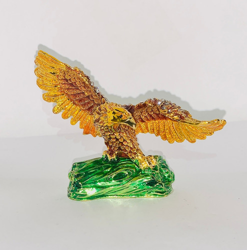 Aguila Dorada Metal Decorativa Artesanal Alhajero