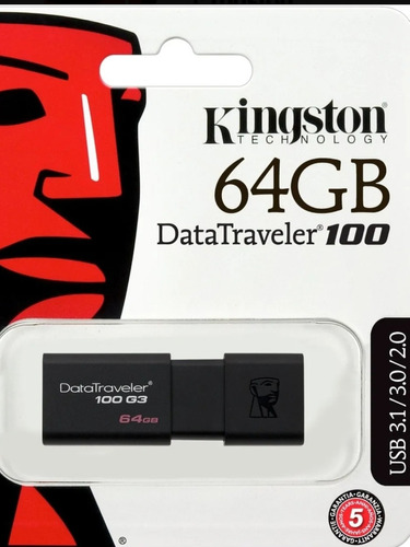 Pendrive Kingston 64gb Data Traveller 100 G3 3.0