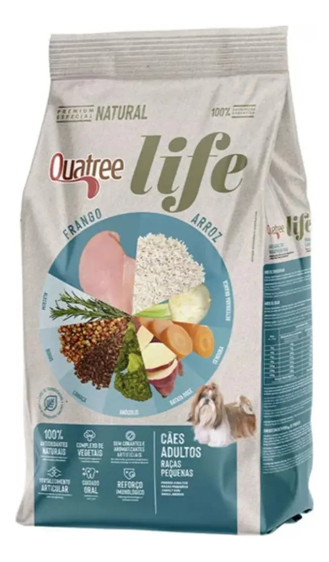 Ração Quatree Life Cães Adultos Pequenos -frango E Arroz 1kg