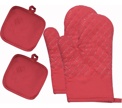 Set De 1 Par De Guantes Largos De Silicona Con Aislamiento T