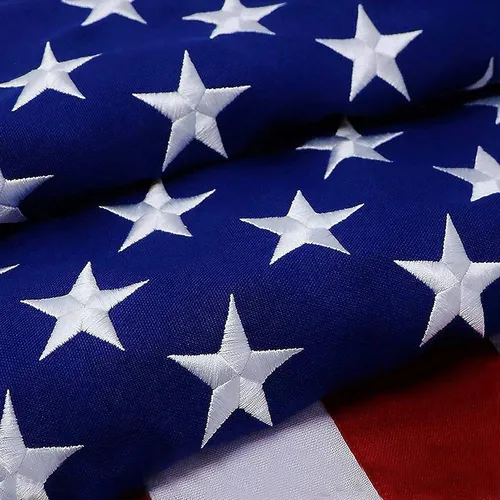 G128 - Bandera De Estados Unidos Con Estrellas Bordadas Y Ra