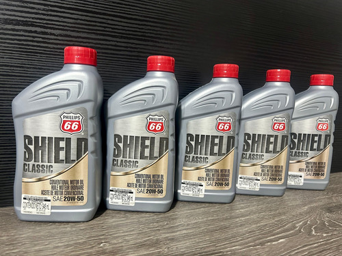 (5 Pzas) Aceite De Motor Convencional. Shield Classic 20w-50