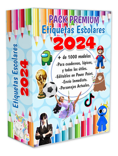 Kit Imprimible Etiquetas Para Utiles Escolares Editables