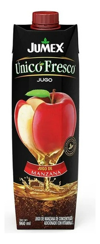 2 Pza Jugo Jumex Único Fresco De Manzana 960 Ml