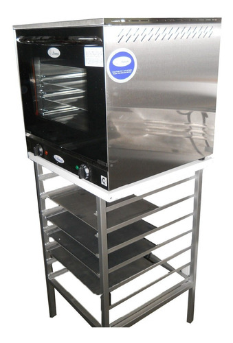 Horno Convector Pauna 21+base Con Latero+4 Bandejas Polartik