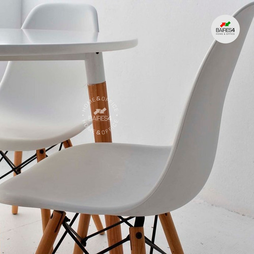 Imagen 5 de 9 de Juego De Comedor Mesa 90 Cm + 4 Sillas Eames