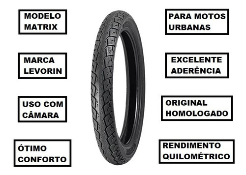 Pneu Levorin Dianteiro 80/100-18 Matrix Comet 150