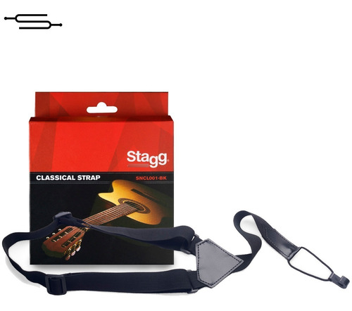 Imagen 1 de 4 de Correa Guitarra Criolla Sujetador Simple Boca Stagg