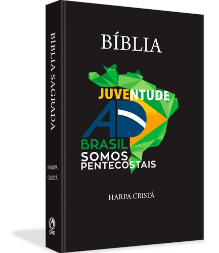 Bíblia Juventude Ad Harpa Brasil Somos Pentecostais Preta, De João Ferreira De Almeida., Vol. Único. Editora Cpad, Capa Dura Em Português, 2021