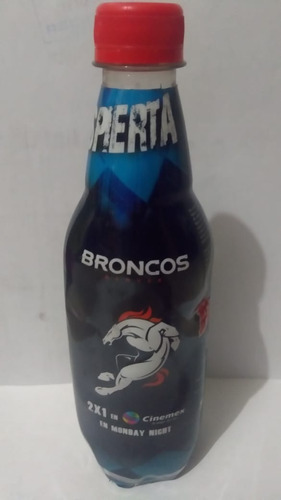 Botella Pepsi Kick 500ml. Edicion Broncos De Denver Nfl.