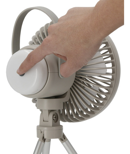 Lámpara Portatil Rl 30 Con Ventilador Beige Doite Color Gris