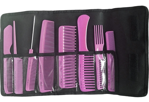 Set De Peines Peluqueria Profesional Eurostil Estuche X 8