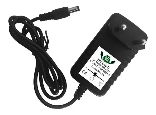 Fonte Carregado Compatível Para Teclado Casio 9v Ctk-496 Ctk-50 Ctk-500