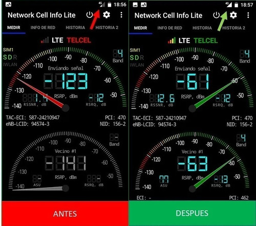 Amplificador De Señal Celular Telcel Att H H+ 3g 4g Lte