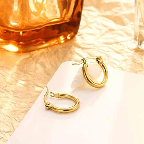 Jstyle 3 Pares De Aretes De Aro De Acero Inoxidable Para Muj