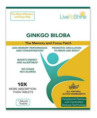 Parche Gingko Biloba - Memory Ginkgo Brain Booster For Ment