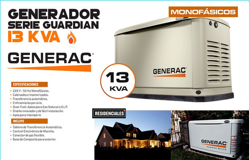 Imagen 2 de 6 de Grupo Electrógeno Generador Generac 13 Kva 2022