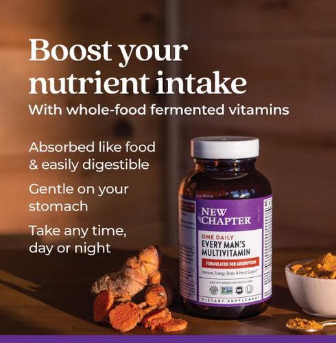 Multivitaminico Diario Para Hombre New Chapter 96 Tabletas Sabor Sin Sabor