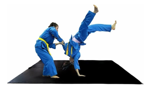 Tapete Eva Tatame Preto Luta/jiu-jitsu 1,00x1,00x20mm 9 Pçs