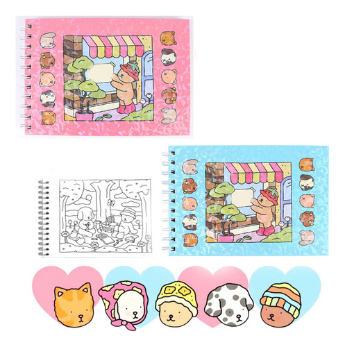 2 Libros For Colorear, Tapa Dura, 100 Hojas