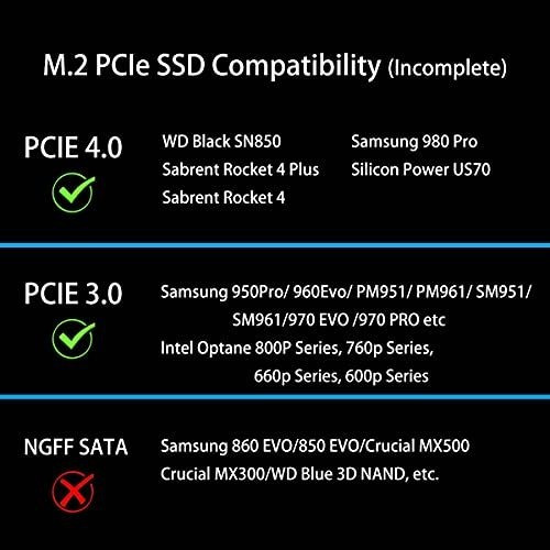 Adaptador M. Pcie Nvme Disipador Calor Grosor Para Ssd