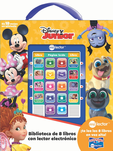 Lector Magico Disney Junior - Biblioteca De 8 Libros Disney