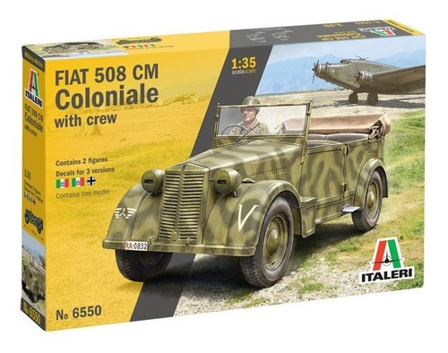 Fiat 508 Cm Coloniale With Crew By Italeri # 6550  1/35