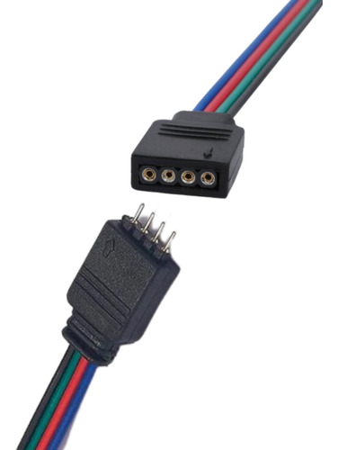 Kit Conectores Tira Led Rgb Macho Hembra 5 Pares 10 Cables