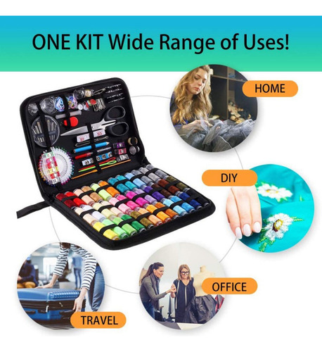 Kit De Costura De Viaje Multifunción De 200 Piezas
