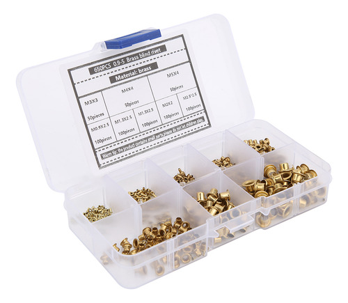 Corn Rivets 650pcs Brass Eyelets Hollow Metal Buttonhole