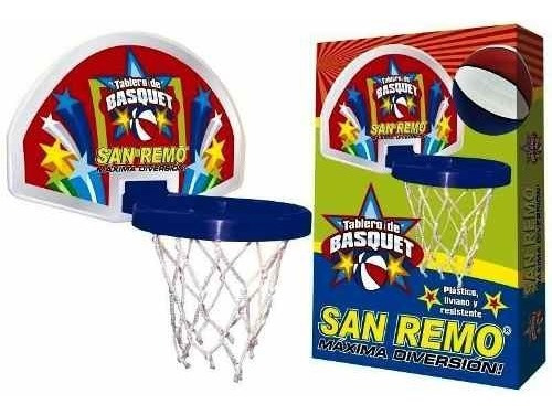 Aro Tablero De Basquet Infantil San Remo Plastico Niños