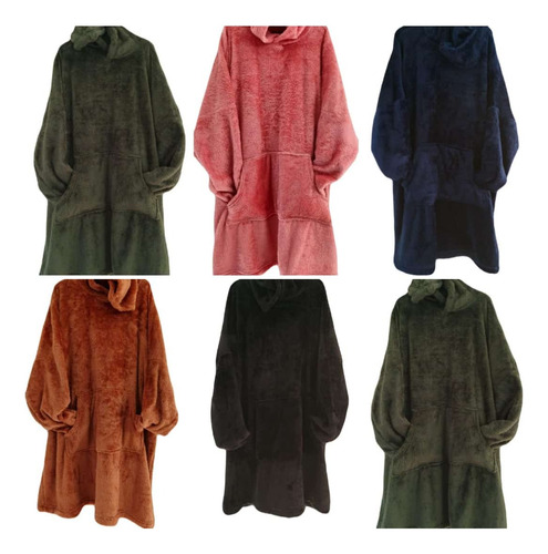 Maxi Buzo Pijama Peluche Abrigo Oversize Gigante Abrigo Soft