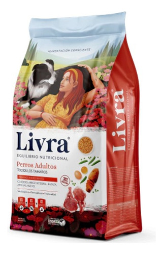 Alimento Livra Para Perro Adulto Cordero & Arroz Integ 15kg 