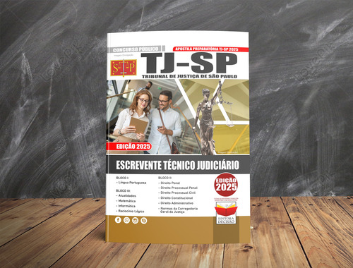 Apostila Completa Tj Sp 2025 - Escrevente Técnico Judiciário Do Tribunal De Justiça De São Paulo + Caderno De Questões + Provas Anteriores - Editora Decisão