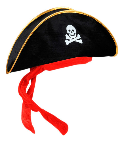 Sombrero Pirata Gorro Gamuza Disfraz Halloween