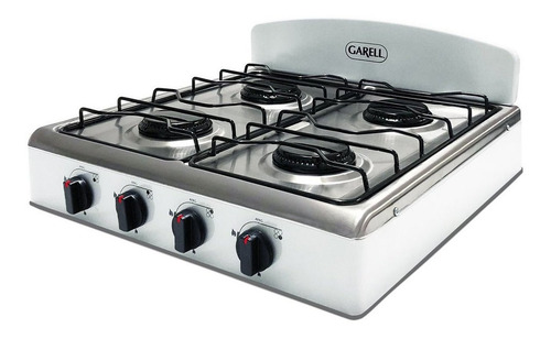 Parrilla a gas Garell Inox PM4Q inox blanco